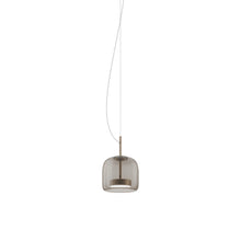 Load image into Gallery viewer, Jube S LED Pendant Light in Matt Gold/Smoky Transparent.
