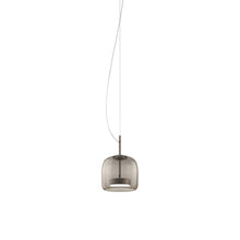Load image into Gallery viewer, Jube S LED Pendant Light in Matt Steel/Smoky Transparent.