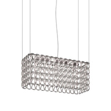Load image into Gallery viewer, Minigiogali Rectangular Pendant Light in Crystal Silver/Glossy Chrome.