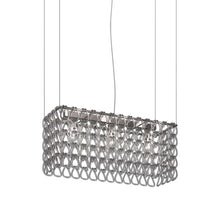 Load image into Gallery viewer, Minigiogali Rectangular Pendant Light in Crystal Smoky/Glossy Chrome.