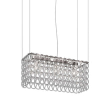 Load image into Gallery viewer, Minigiogali Rectangular Pendant Light in Crystal Transparent/Glossy Chrome.