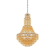 Load image into Gallery viewer, Minigiogali SP CLA Chandelier in Crystal Amber/Glossy Chrome.