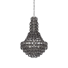 Load image into Gallery viewer, Minigiogali SP CLA Chandelier in Crystal Black Nickel/Glossy Chrome.