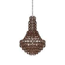 Load image into Gallery viewer, Minigiogali SP CLA Chandelier in Crystal Copper/Glossy Chrome.