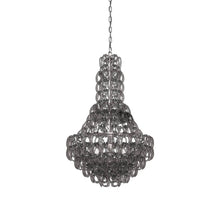 Load image into Gallery viewer, Minigiogali SP CLA Chandelier in Crystal Smoky/Glossy Chrome.