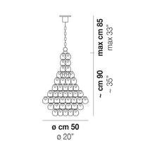 Load image into Gallery viewer, Minigiogali SP CLA Chandelier - line drawing.