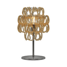 Load image into Gallery viewer, Minigiogali Table Lamp in Crystal Amber/Glossy Chrome.