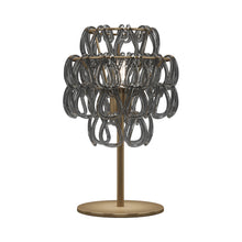 Load image into Gallery viewer, Minigiogali Table Lamp in Crystal Smoky/Matt Bronze.