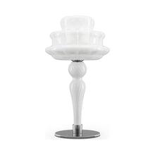 Load image into Gallery viewer, Novecento Table Lamp in White Striped Glossy.