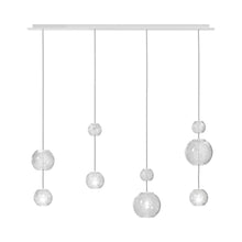 Load image into Gallery viewer, Oto Linear Pendant Light in Glossy White/Crystal Striped.