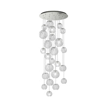 Load image into Gallery viewer, Oto Multi Light Pendant Light in Satin Nickel/Crystal Striped (10-Bulb).