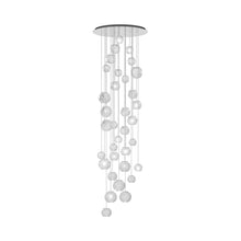 Load image into Gallery viewer, Oto Multi Light Pendant Light in Mirrored Steel/Crystal Striped (12-Bulb).