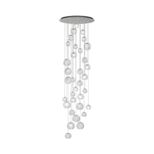 Load image into Gallery viewer, Oto Multi Light Pendant Light in Satin Nickel/Crystal Striped (12-Bulb).
