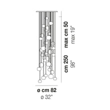 Load image into Gallery viewer, Oto Multi Light Pendant Light - line drawing.