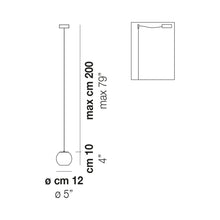 Load image into Gallery viewer, Oto Pendant Light - line drawing.