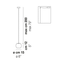 Load image into Gallery viewer, Oto Pendant Light - line drawing.