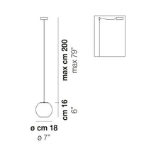 Load image into Gallery viewer, Oto Pendant Light - line drawing.