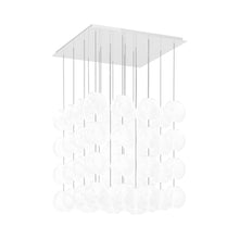 Load image into Gallery viewer, Oto Sp Cub Chandelier in Glossy White/White Striped.