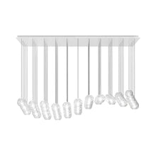 Load image into Gallery viewer, Oto Sp Fc Linear Pendant Light in Glossy White/Crystal Striped.