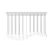 Load image into Gallery viewer, Oto Sp Fc Linear Pendant Light in Glossy White/White Striped.