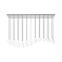 Load image into Gallery viewer, Oto Sp Fc Linear Pendant Light in Mirrored Steel/White Striped.