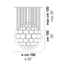 Load image into Gallery viewer, Oto Sp Sph Chandelier - line drawing.