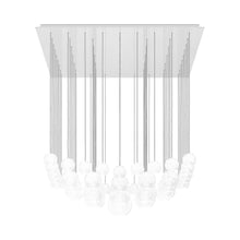 Load image into Gallery viewer, Oto Sp Sur Chandelier in Glossy White/White Striped.