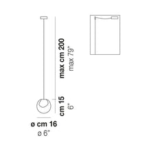 Load image into Gallery viewer, Poc Pendant Light - line drawing.