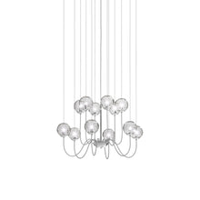 Load image into Gallery viewer, Puppet Chandelier in Crystal Transparent/Glossy Chrome (12-Light).