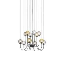 Load image into Gallery viewer, Puppet Chandelier in Multicolor 1/Matt Black (12-Light).