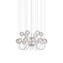 Load image into Gallery viewer, Puppet Chandelier in Smoky Transparent/Glossy Chrome (18-Light).