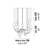 Load image into Gallery viewer, Puppet Chandelier - line drawing.
