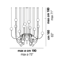 Load image into Gallery viewer, Puppet Chandelier - line drawing.