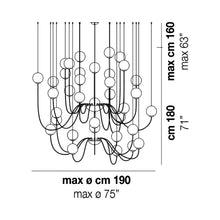 Load image into Gallery viewer, Puppet Chandelier - line drawing.