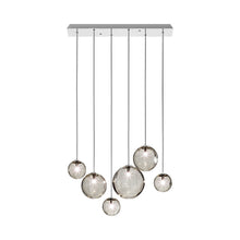 Load image into Gallery viewer, Puppet Linear Pendant Light in Smoky Transparent/Glossy Chrome (6-Light).