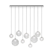 Load image into Gallery viewer, Puppet Linear Pendant Light in Crystal Transparent/Glossy Chrome (12-Light).