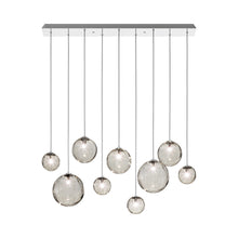 Load image into Gallery viewer, Puppet Linear Pendant Light in Smoky Transparent/Glossy Chrome (12-Light).