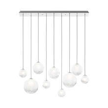 Load image into Gallery viewer, Puppet Linear Pendant Light in White Shaded/Glossy Chrome (12-Light).