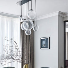 Load image into Gallery viewer, Puppet Linear Pendant Light in dining room.