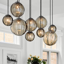 Load image into Gallery viewer, Puppet Linear Pendant Light in living room.