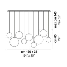 Load image into Gallery viewer, Puppet Linear Pendant Light - line drawing.