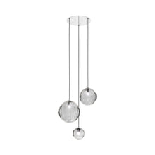 Load image into Gallery viewer, Puppet Multi Light Pendant Light in Crystal Transparent/Glossy Chrome (3-Light).