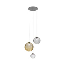 Load image into Gallery viewer, Puppet Multi Light Pendant Light in Multicolor 2/Matt Black (3-Light).