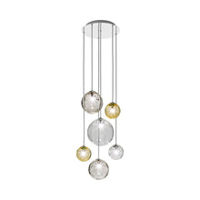 Load image into Gallery viewer, Puppet Multi Light Pendant Light in Multicolor 1/Glossy Chrome (6-Light).