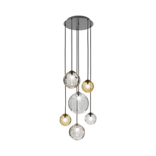 Load image into Gallery viewer, Puppet Multi Light Pendant Light in Multicolor 1/Matt Black (6-Light).