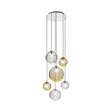 Load image into Gallery viewer, Puppet Multi Light Pendant Light in Multicolor 2/Glossy Chrome (6-Light).