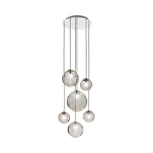 Load image into Gallery viewer, Puppet Multi Light Pendant Light in Smoky Transparent/Glossy Chrome (6-Light).