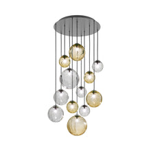 Load image into Gallery viewer, Puppet Multi Light Pendant Light in Multicolor 2/Matt Black (12-Light).