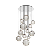 Load image into Gallery viewer, Puppet Multi Light Pendant Light in Smoky Transparent/Glossy Chrome (12-Light).
