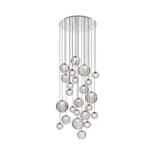 Load image into Gallery viewer, Puppet Multi Light Pendant Light in Smoky Transparent/Glossy Chrome (24-Light).